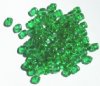 100 5mm Transparent Green Cube Beads